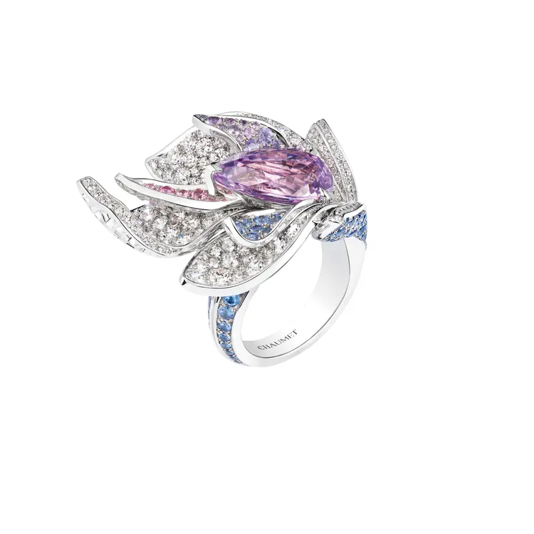 Fairy Iris 18K白金戒指。品牌提供