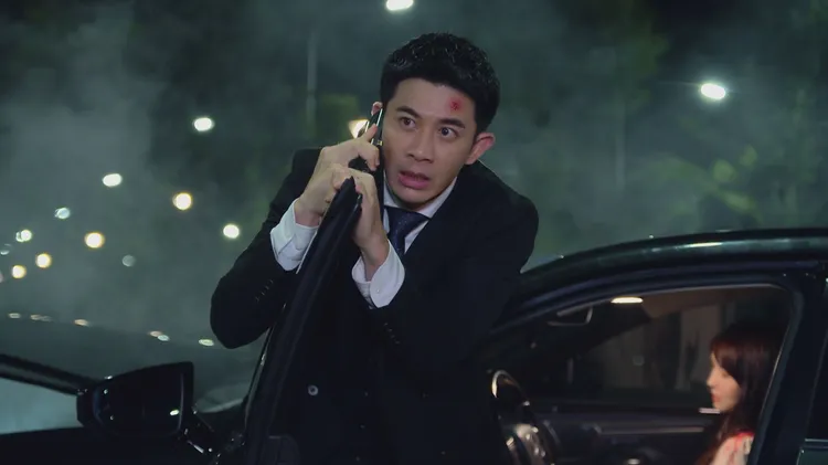 曾子益製造假車禍。民視提供