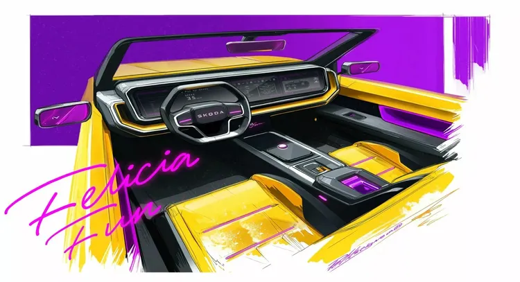 內裝以仿CRT螢幕懷舊感數位儀表盤呈現。原廠照片