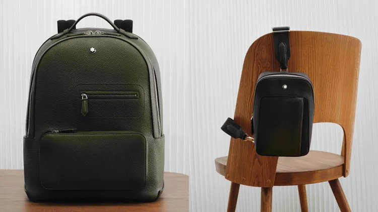 MONTBLANC Grian後背包（左圖）8萬4000元、單肩包（右圖）4萬2000元。品牌提供