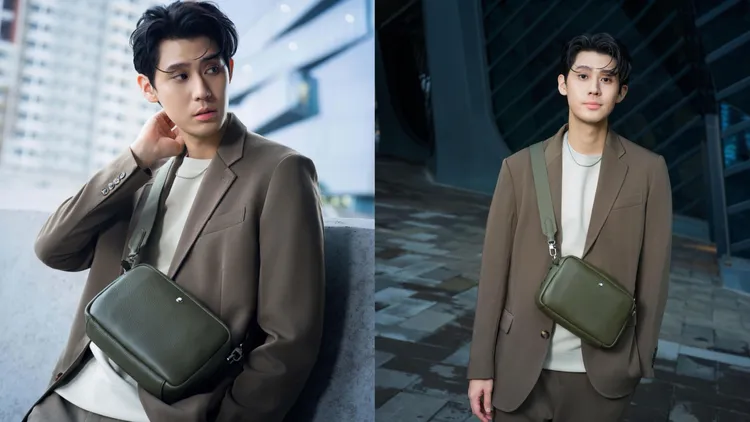 李玉璽背上萬寶龍Grian斜背包。品牌提供