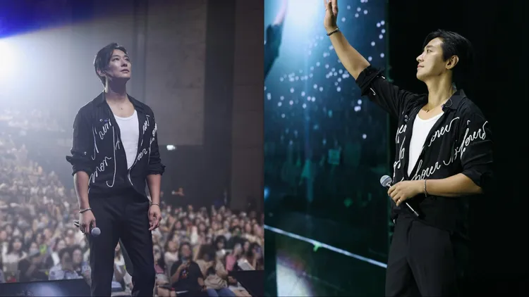 朱智勳另以刺繡襯衫展現休閒Man味。翻攝blitzway_reporter IG