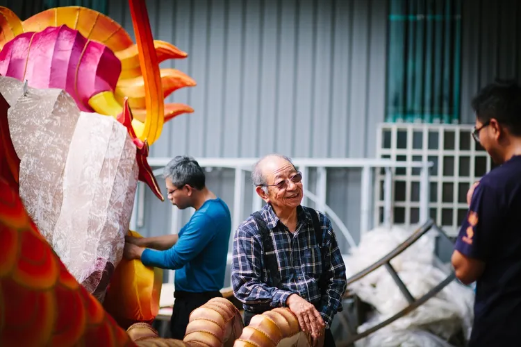 林健兒大型花燈作品多次於台灣燈會、台北燈節展出，深受好評。文化部提供