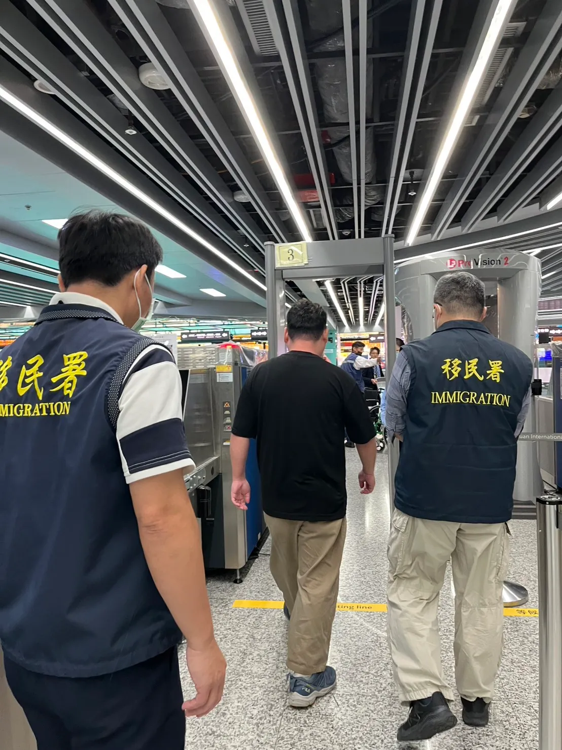 日籍男子今天上午已经出境。移民署提供