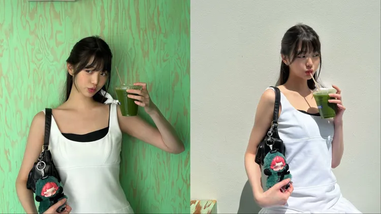 張員瑛選擇了同款SANDRO小白裙。翻攝張員瑛IG