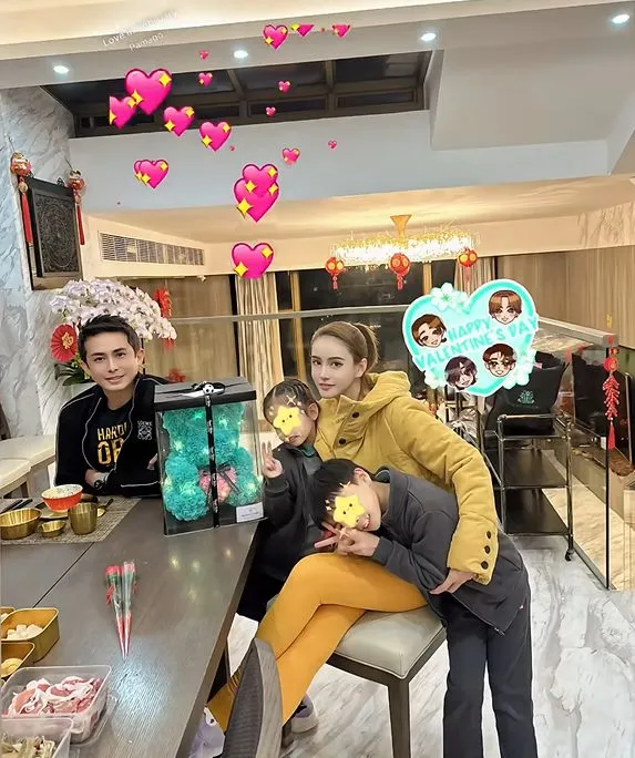 盛品儒和蔡一鳳育有一對龍鳳胎。翻攝蔡一鳳小紅書