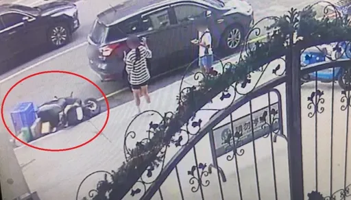 離這麼遠還被撞!汽車竟肇事不理開走 機車騎士氣報警揪凶