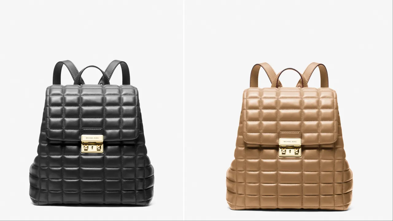 MICHAEL KORS Tribeca黑色雙肩包(左)、Tribeca棕色雙肩包(右),各1萬5900元。品牌提供