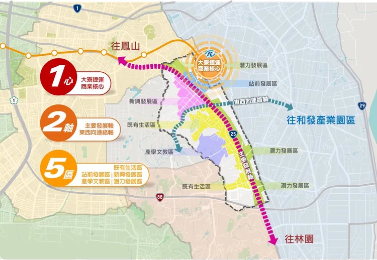 「大寮第四次通盤檢討」草案範圍