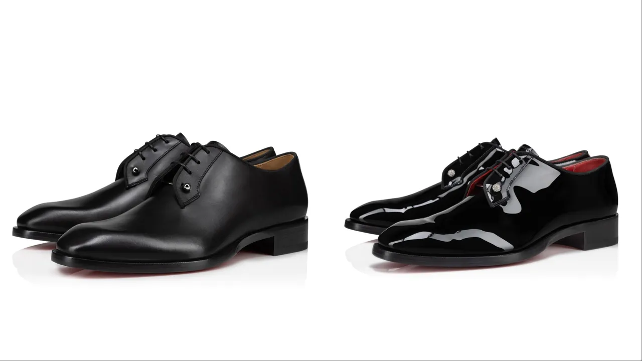 Christian Louboutin CHAMBELISS雾面皮鞋(左)4万2800元、亮面小牛皮皮鞋(右)4万7200元。品牌提供