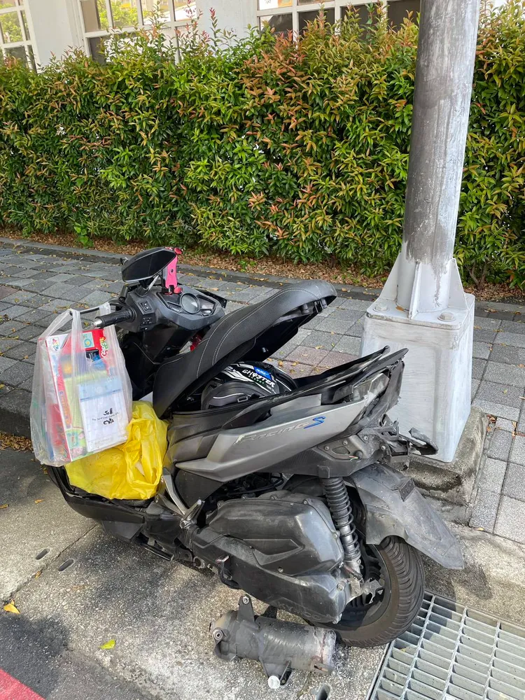 死者孫姓男子的機車。民眾提供