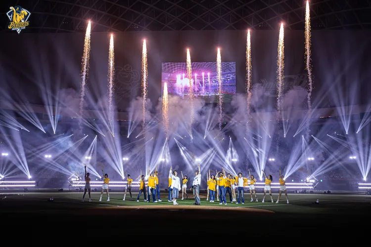 東海實現演唱會放煙火的願望。中信兄弟提供