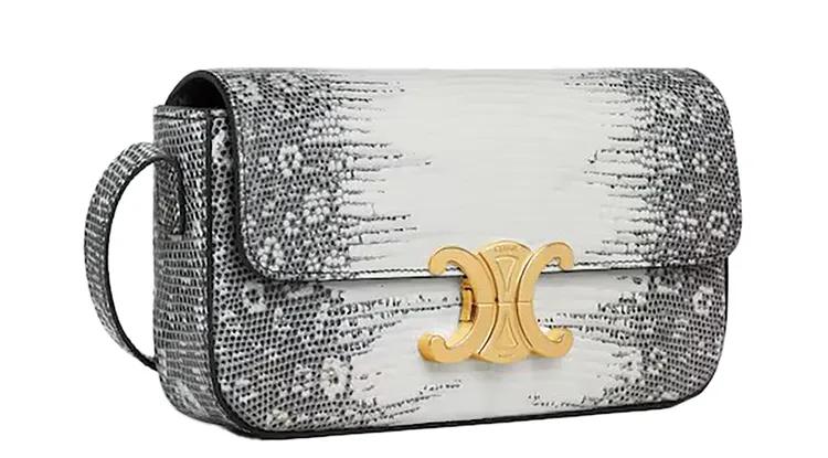 CELINE  Claude蜥蜴皮革肩背包 價格請店洽。