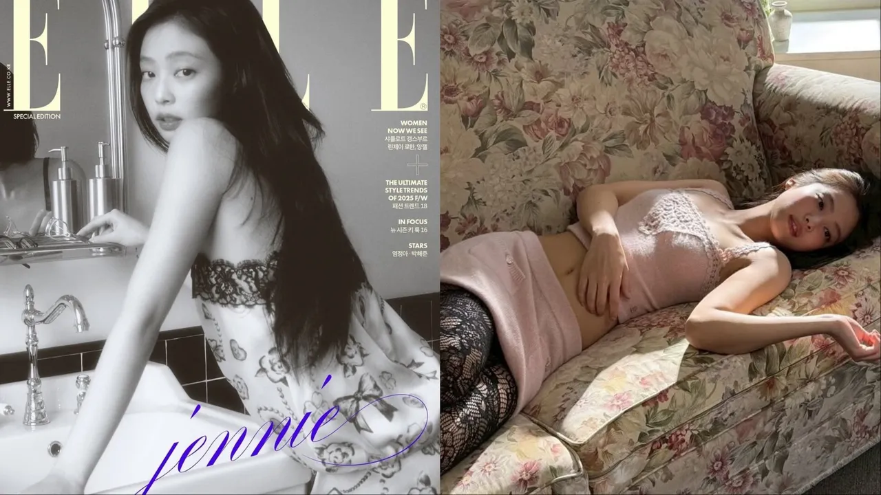 Jennie拍攝韓國版《ELLE》封面。翻攝Jennie IG