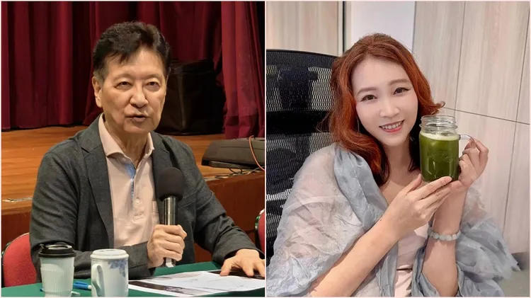 趙少康（左）公開他所知道的台灣關稅，認為民進黨政府蓋牌，財經網美胡采蘋（右）發文砲轟。翻攝自趙少康、胡采蘋臉書