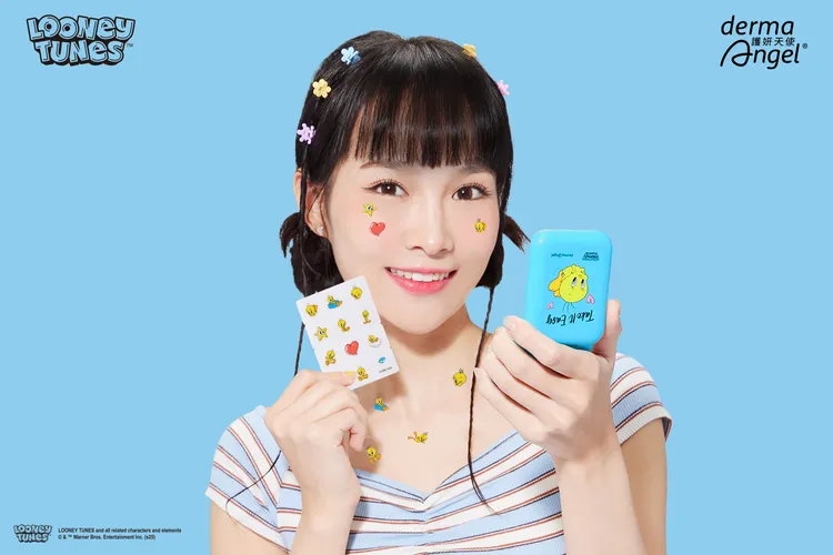 護妍天使（DermaAngel）聯手華納兄弟的超人氣角色崔弟（Tweety），打造超可愛造型痘痘貼。品牌提供