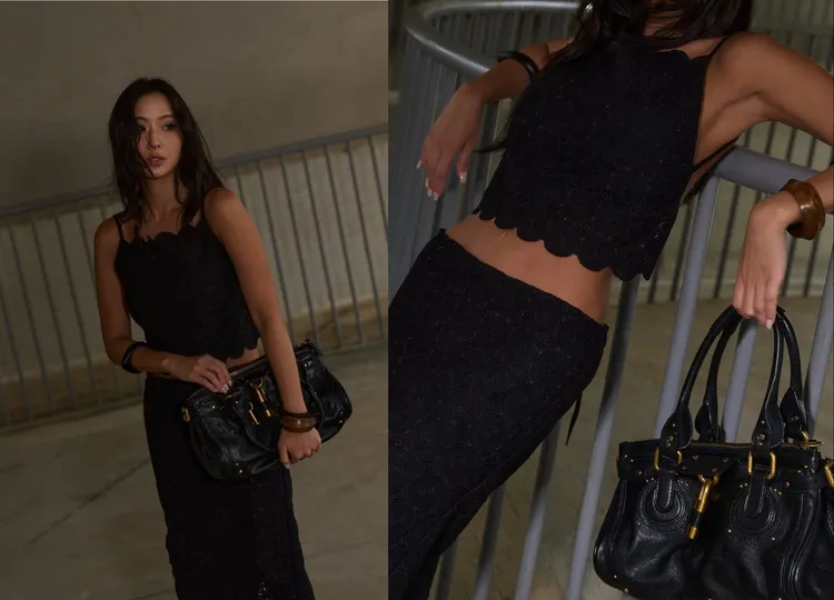 孫芸芸搭配了Chloé全新「Paddington鎖頭包」。翻攝孫芸芸IG