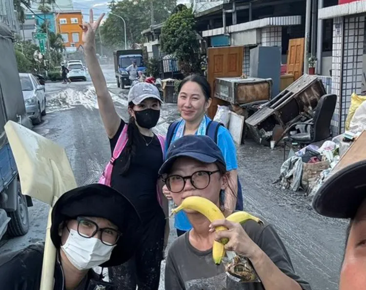林杏兒率隊親赴花蓮，投入災後清理工作。翻攝林杏兒臉書