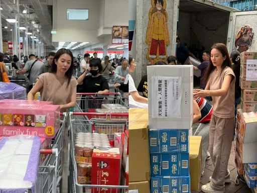 「八点档女神」全素颜冲卖场 亲搬物资送暖花莲