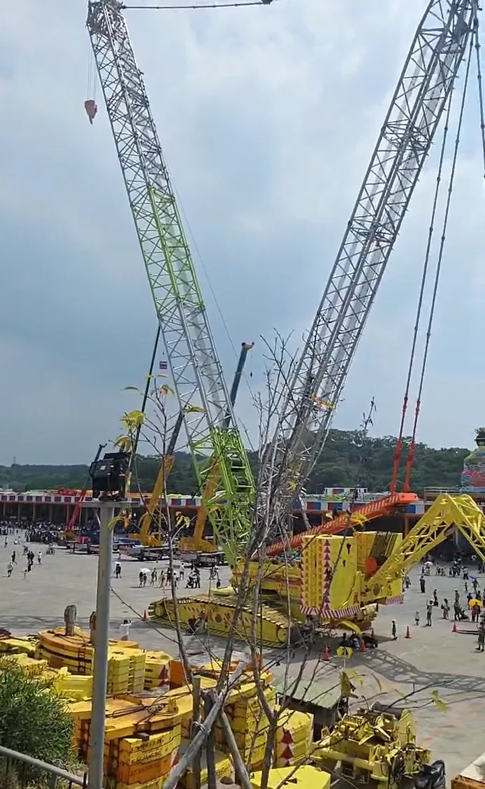 「吊車大王」胡漢龑新竹寶山總部「白宮」開放參觀。翻攝啟德機械起重工程臉書