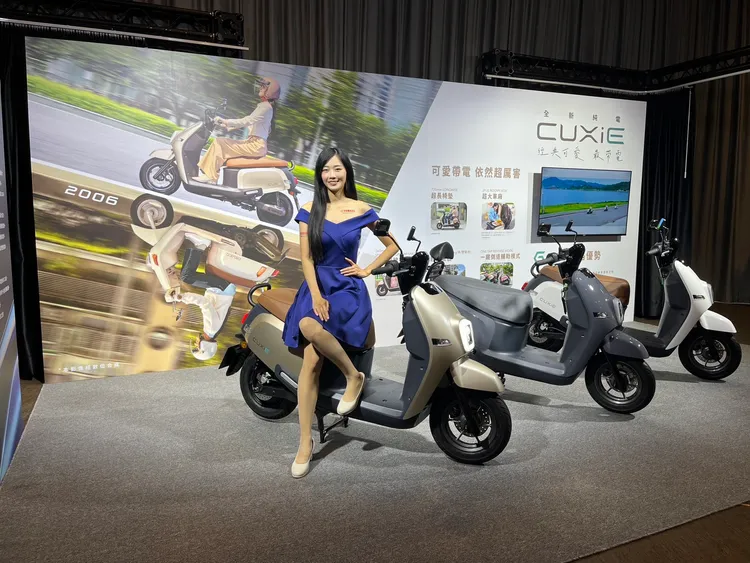 CUXiE是品牌首款搭載 Gogoro Network 電池交換系統的綠牌電動車。周奕豪攝