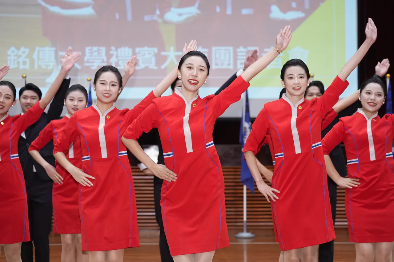 銘傳大學國慶禮賓大使團。彭欣偉攝