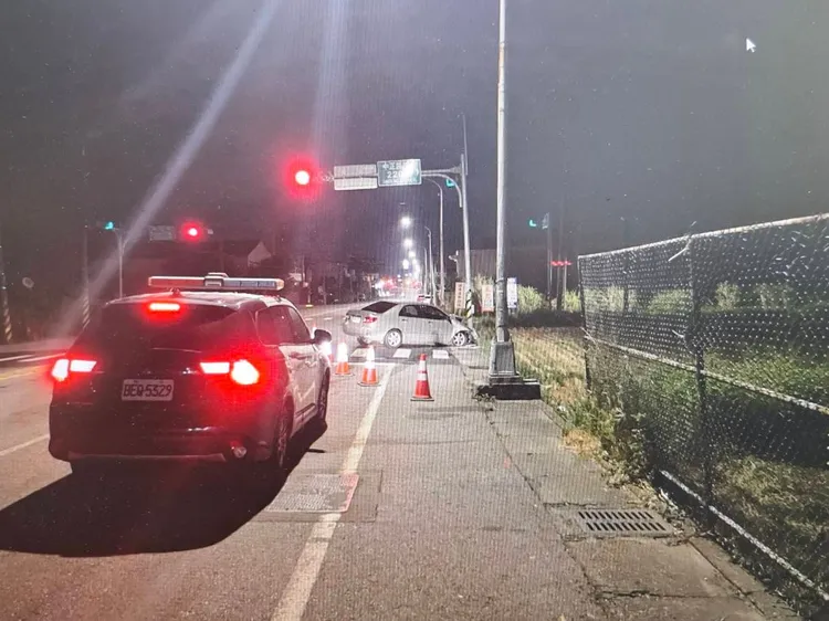 車禍現場。中壢警分局提供