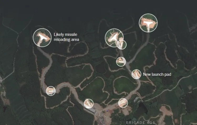 火箭軍611旅衛星圖。翻攝X@Vanguardintel