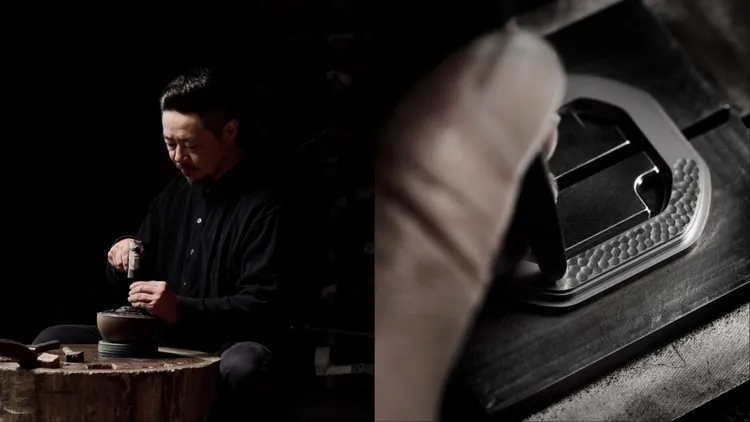 請來鎚起工藝職人渡邉和也親手打造。品牌提供