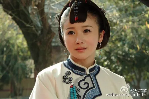 孫菲菲古裝扮相唯美。翻攝孫菲菲微博