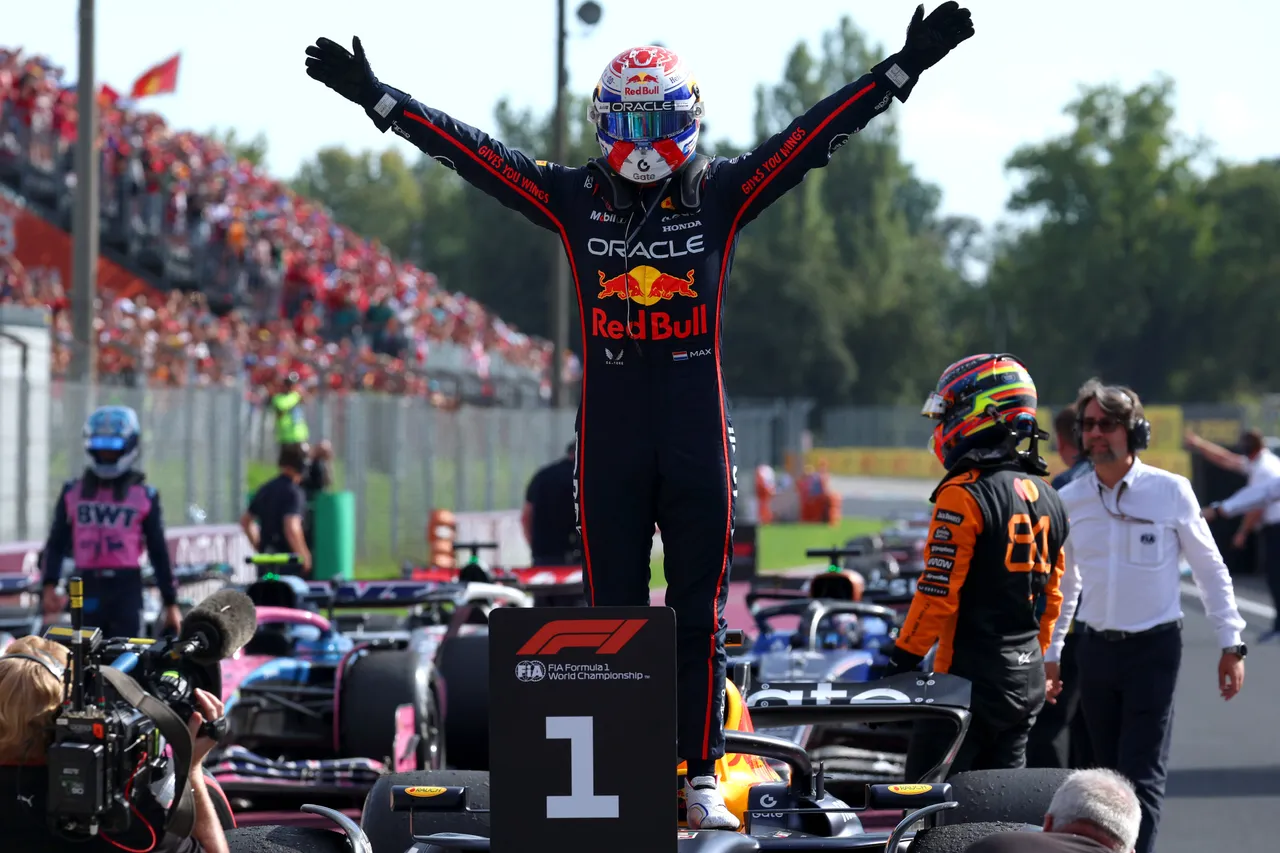 Max Verstappen义大利GP强势夺冠刷新F1历史最速单圈。Red Bull提供