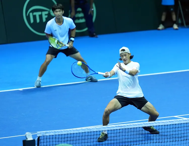 中華隊男雙派出何承叡和莊吉生首度搭檔。台維斯盃提供
