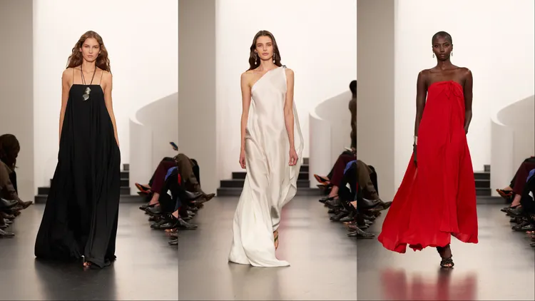 RALPH LAUREN 2026春夏女裝系列以黑、白、紅為主色調。品牌提供