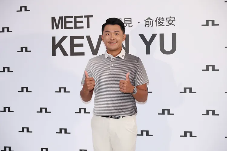 台灣旅美高爾夫球好手俞俊安今天現身活動。彭欣偉攝