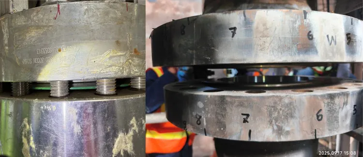 法蘭墊片未依正確規格安裝導致意外，台電也澄清非中國貨。翻攝照片