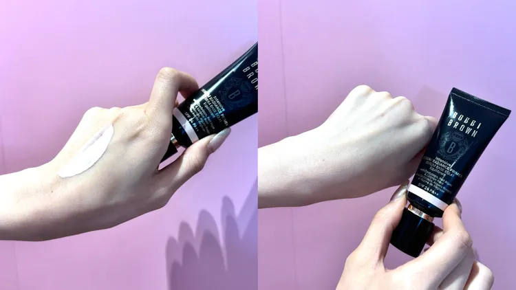 BOBBI BROWN冬蟲夏草精華亮膚持妝乳玫瑰粉色，40ml／2150元。張家玲攝