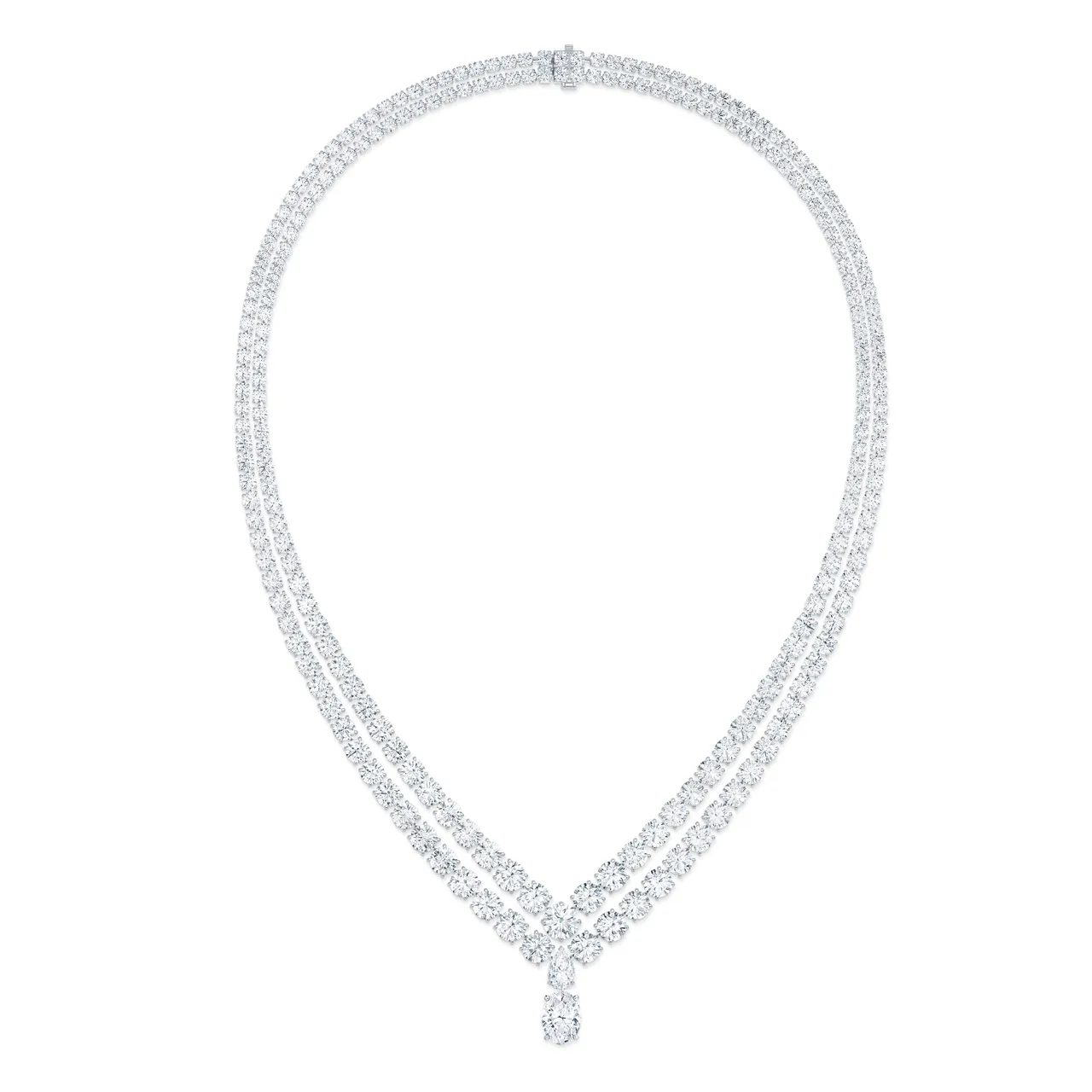 De Beers Essence of Nature 高级珠宝系列 Foundation 钻石项链。品牌提供