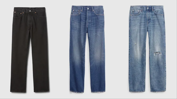 Gap男裝寬鬆直筒牛仔褲，各1999元。品牌提供
