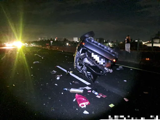 國1北向仁德段四車相撞 3輕傷1重傷