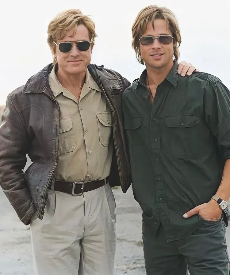 勞勃瑞福與小布2001年再度合作拍攝《間諜遊戲》。翻攝自X