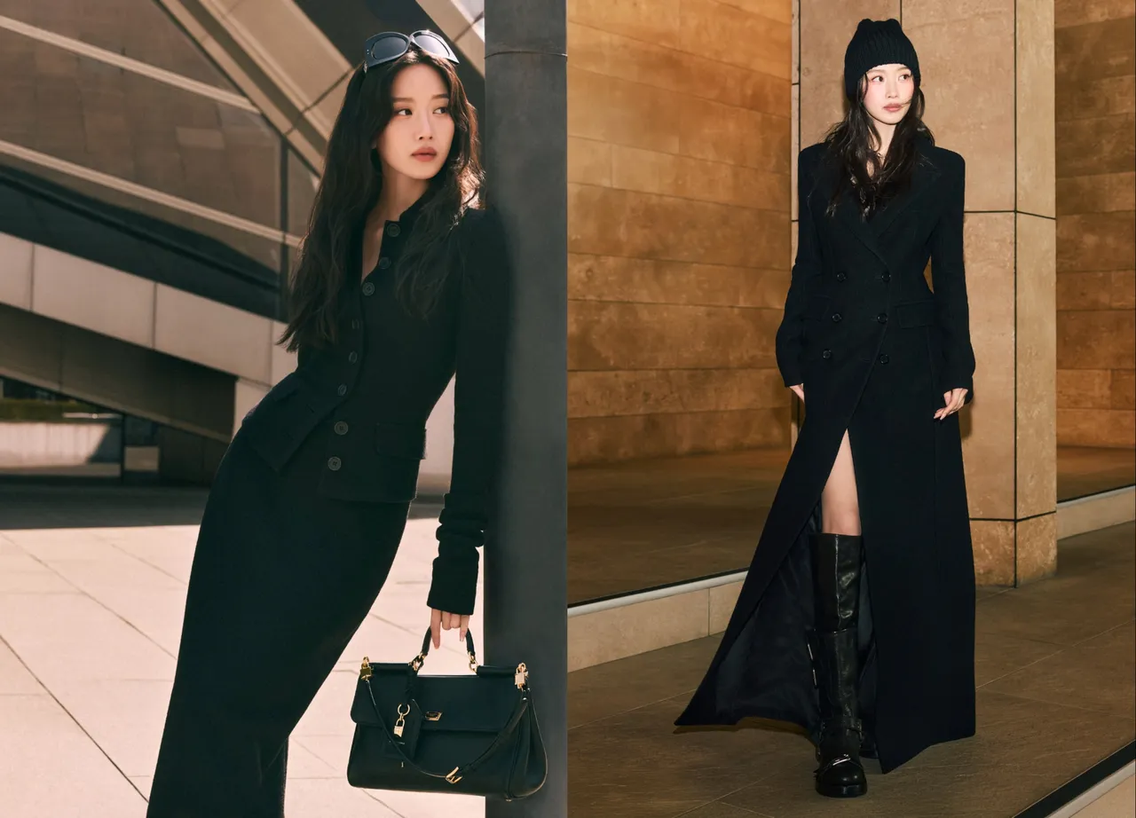 文佳煐拍摄Dolce&Gabbana 2025秋冬形象照。品牌提供