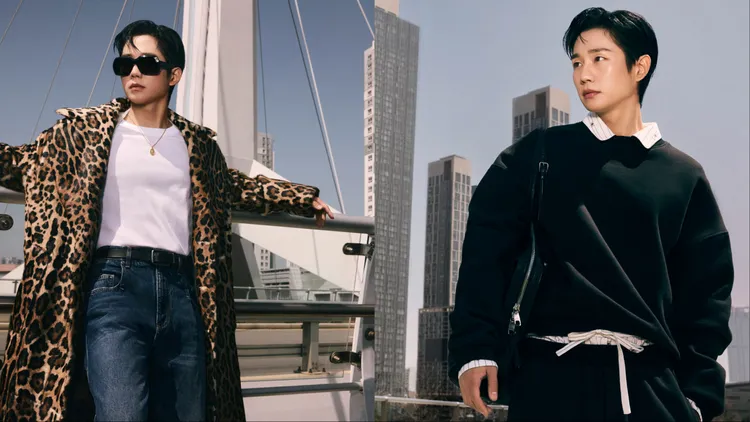 丁海寅拍攝Dolce&Gabbana 2025秋冬形象照。品牌提供