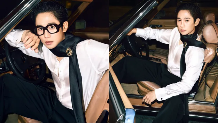 丁海寅拍攝Dolce&Gabbana 2025秋冬形象照。品牌提供