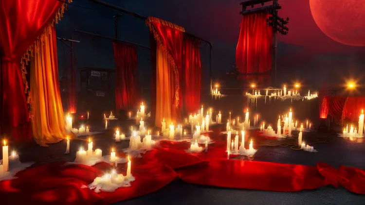 VR演唱會中根據歌曲，變換不同場景。威秀影城提供