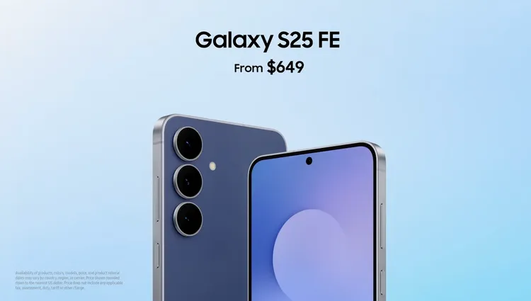 三星Galaxy S25 FE正式登場，售價自649美元起，主打旗艦級AI體驗與平價入手定位。三星提供