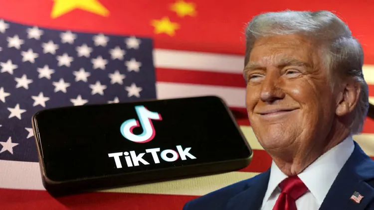 川習通話聚焦TikTok。合成畫面。路透社