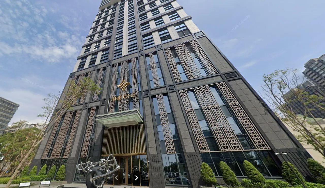 蔡政宜在「远雄THE ONE」购置5千万房产作为招待所。翻摄GOOGLE MAP