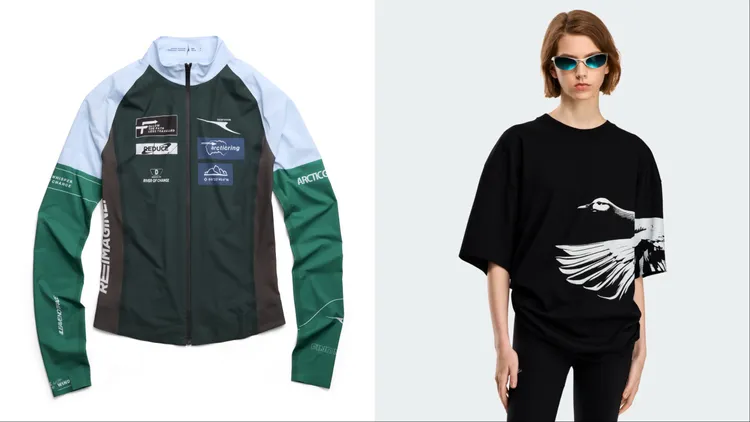 Canada Goose Zephyr Pulse 長袖上衣（左）1萬2100元、Zenith T恤（右）1萬1300元。品牌提供