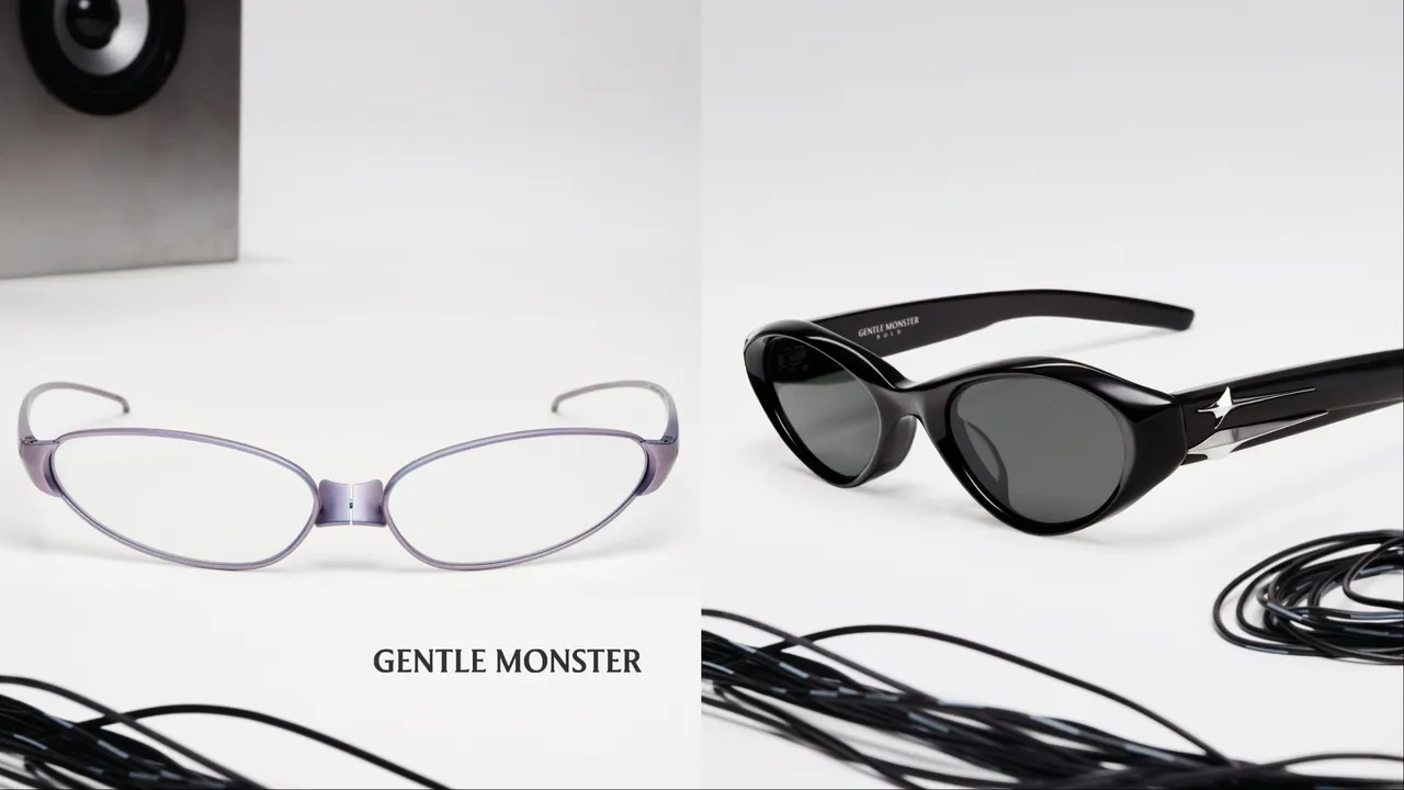 GENTLE MONSTER 2025 BOLD系列以无鼻垫设计带来前卫风格。品牌提供