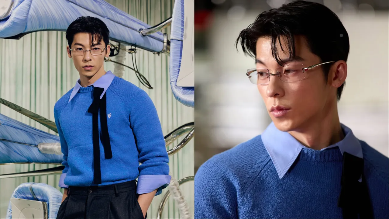 許光漢佩戴無框眼鏡的造型帥翻一票粉絲。品牌提供、翻攝GENTLE MONSTER IG
